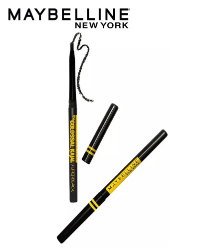 Maybelline New York Colossal Kajal, Super Black 0.35g (Pack Of 4) Fs
