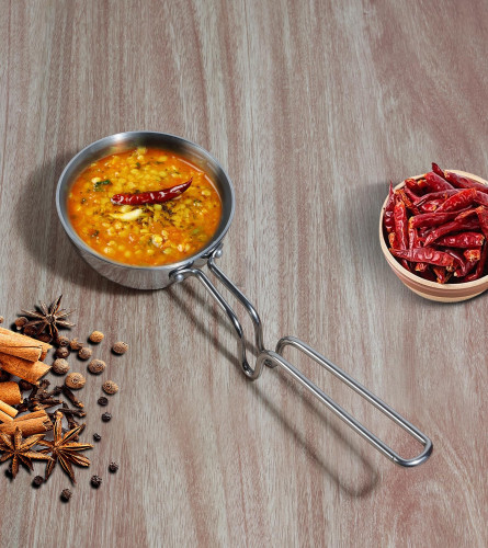 Vinod Platinum Triply Stainless Steel Tadka Pan – Spice Seasoning Jumbo - 400 ML