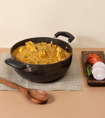 Vinod Black Pearl Hard Anodised Deep Kadai 2.1 Litres