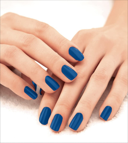 Lakmé 9 To 5 Primer + Glossy Finish Nail Colour, Blueocean 6 ml (Pack Of 5) Fs