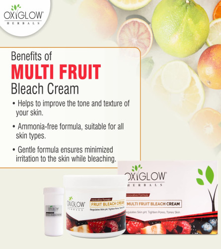 Oxyglow Herbal Instant Glow Multi-Fruit Bleach Cream 300g