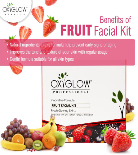 Oxyglow Innovative Formula Fruit Facial Kit Fresh Glow Cream for all type Of Skin 260 gm (Fs)