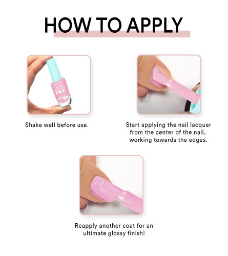 SUGAR POP Nail Lacquer - Bubblegum Dreams 10 ml  (Pack Of 4) Fs