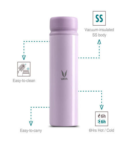 VAYA DRYNK Pocket Steel Water Bottle 250ml, multicolor (Pack Of 1) Fs