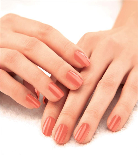 Lakme 9to5 Primer + Gloss Nail Colour, Coral Haze, 6 ml (Pack Of 4) Fs