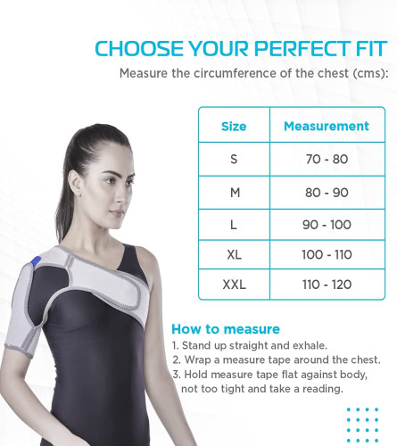 Vissco Shoulder Support, Shoulder Immobilizer With Adjustable Stretchable Strap - Small (1 Unit)