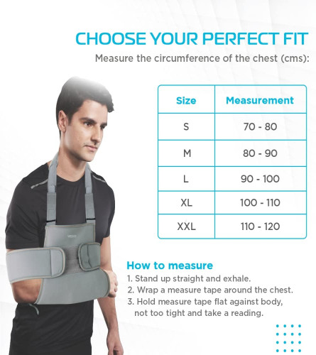 Vissco Shoulder Immobilizer, Shoulder Support for Shoulder Dislocation - Small
