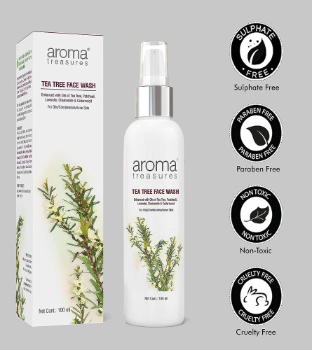 Aroma Treasures Tea Tree Face Wash wash for acne and pimples