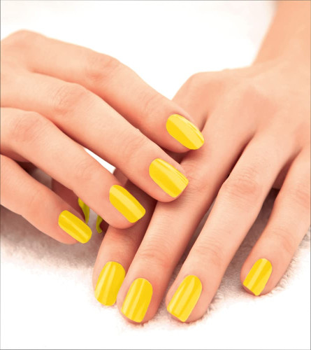 Lakme 9 to 5 Primer + Gloss Nail Colour, Yellow Submarine , 6 ml (Pack of 4) Fs