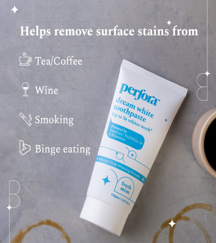 Perfora Whitening Toothpaste, Instant Teeth Whitening, Vegan Friendly