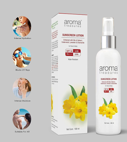 Aroma Treasures Sunscreen Lotion 100 gm (Pack of 2) Fs