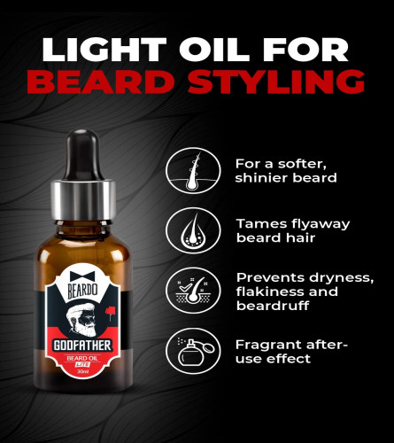 Beardo Godfather Lite Styling Beard Oil for men 30 ml (Pack of 2) Fs