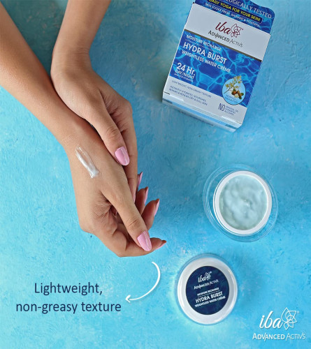 Iba Advanced Activs Moisture Recharge Hydra Burst Weightless Water Crème 50 g (Pack Of 2) Fs