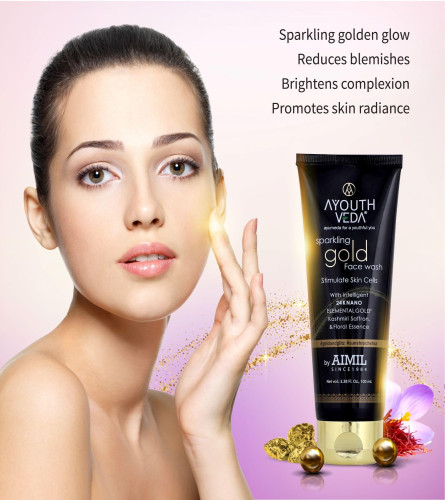 AYOUTHVEDA Sparkling 24K Nano Elemental Gold Face Wash