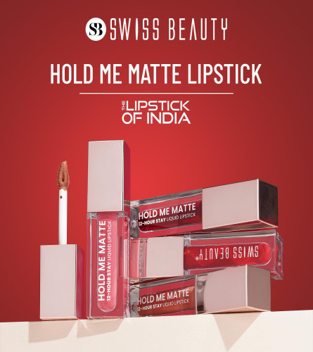 Swiss Beauty Hold Me Matte Liquid Lipstick | 12 Hours Stay | Non-Transfer Lipstick | Matte Lipstick | Liquid Lipstick | Water-Resistant Lipstick | Shade - Cute Nude