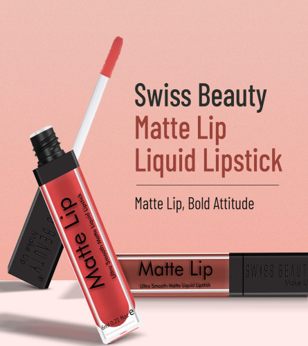 Swiss Beauty Ultra Smooth Matte Liquid Lipstick, Smooth Lip Color, Weightless Finish, Silky Matte Finish, Shade- Romantic