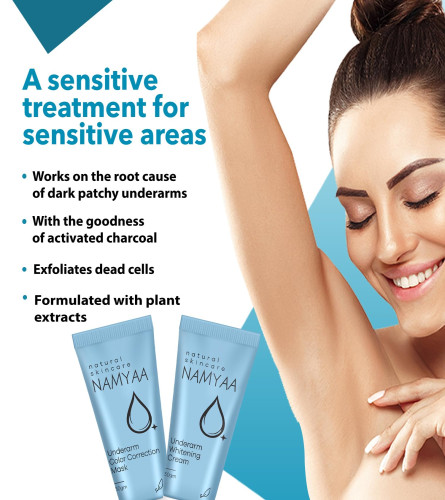 Namyaa Underarm Whitening Cream Kit for Dark Underarm 100 gm (Pack of 2) free shipping