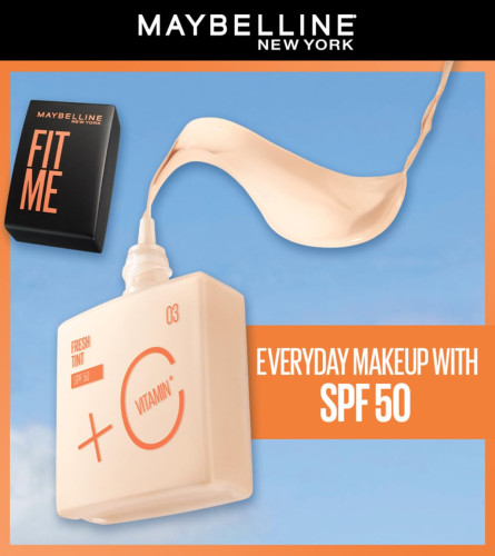 Maybelline New York Foundation, Lightweight Skin Tint With SPF 50 & Vitamin C, Natural Coverage