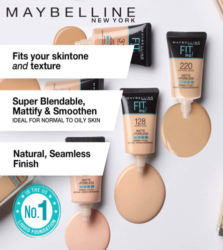 Maybelline New York Liquid Foundation Natural Beige & Maybelline New York Compact Powder