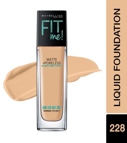 Maybelline New York Fit Me Matte+Poreless Liquid Foundation, 228 Soft Tan