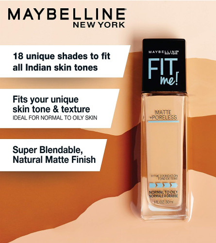 Maybelline New York Fit Me Matte+Poreless Liquid Foundation