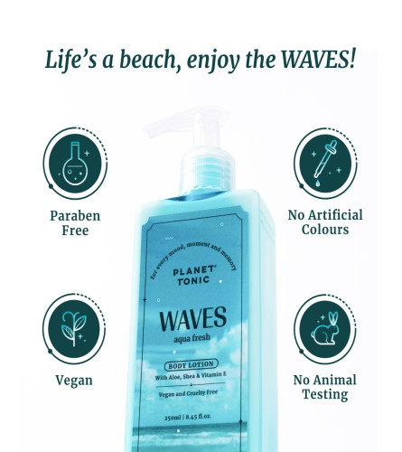 Planet Tonic Waves Fresh Aqua Body Lotion with Aloe, Shea & Vitamin E