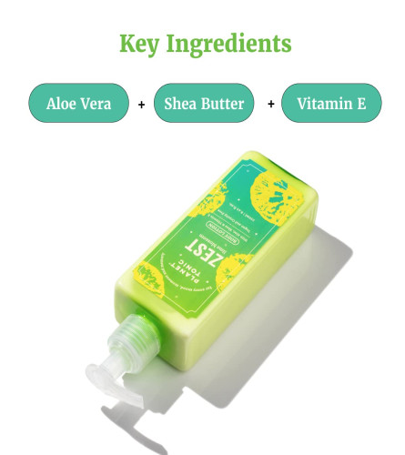 Planet Tonic Zest Lime Blossom Body Lotion with Aloe Vera, Shea Butter & Vitamin E | 250 ml