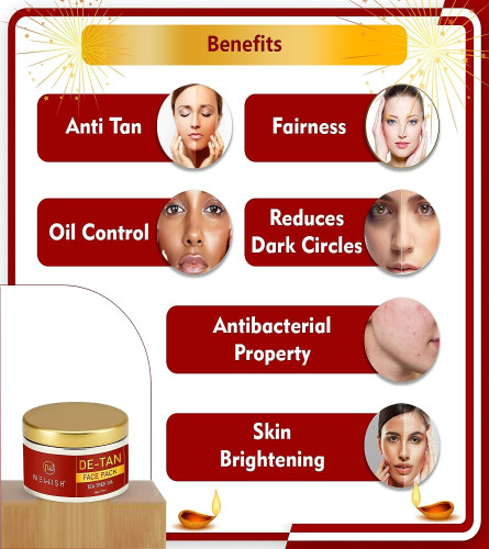 Newish® De Tan Face Pack for Men & Women