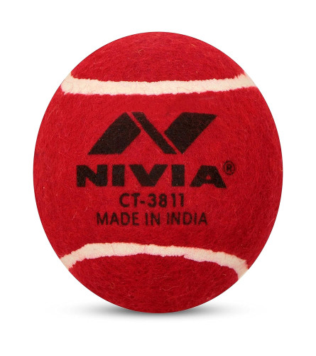 Nivia Heavy Tennis Ball Cricket Ball Red