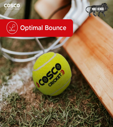 Cosco Light Cricket Tennis Ball Green Color