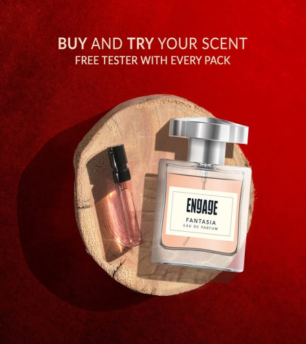 Engage Fantasia Perfume for Women, Long Lasting, Floral & Spicy, for Night Occasions, Gift for Women, Free Tester with pack