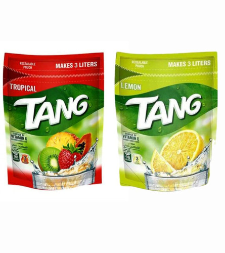 Tang Tropical & Lemon Combo Drink Resealable Pouch, 375g Each (Combo Pack) Free shipping world