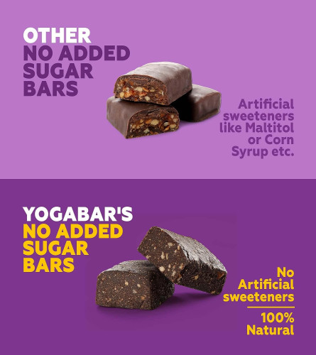 Yogabar No Added Sugar 20g Protein Bars | High Protein & Energy Bars | Added Probiotics & Whey | 20g Protein & 10g Fibre Nutrition Bars| Pack of 6 x 70g Each | No Preservatives