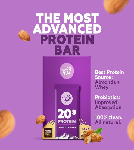 Yogabars 20g Protein Bars Chocolate Brownie | Pack of 6