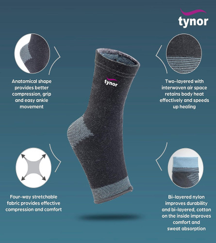 TYNOR Anklet Comfeel Pair