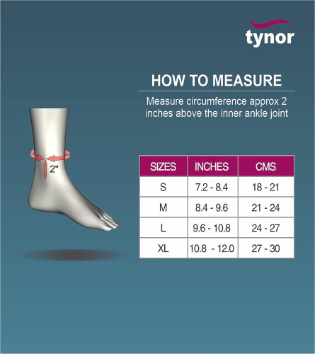 TYNOR Ankle Binder Urbane, Grey, Medium, 1 Unit