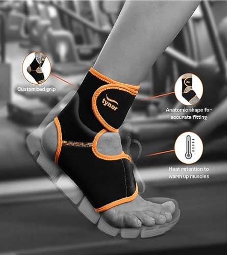 TYNOR Ankle Support (Neo), Black & Orange, Universal