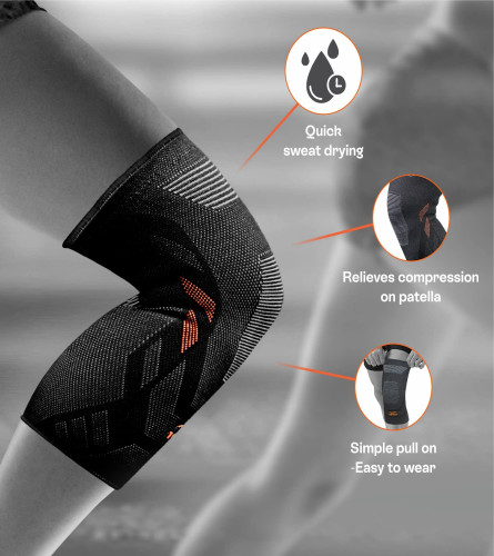 TYNOR Knee Cap Air Pro, Black, Medium