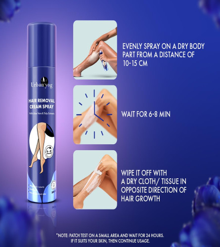 Urban yog Hair Removal Cream Spray for Women 200 ml (Fs)