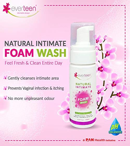 everteen Natural Intimate Foam Wash for Feminine Hygiene in Women – 2 Pack (150 ml) Fs