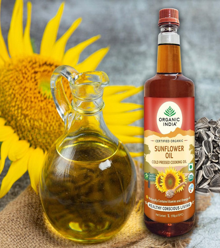 Organic India Organic Sunflower Oil 1 Litre (Fs)