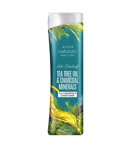 Avon Naturals Tea Tree Oil & Charcoal Minerals 2 in1 Shampoo and Conditioner
