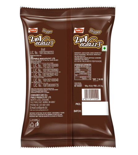 Parle Bigger 2in1 Eclairs, 198gm Free shipping worldwide