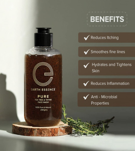 Earth Essence | PURE | Tea Tree & Thyme Organic Face Wash