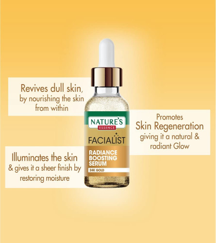 Nature's Essence 24K Liquid Gold Radiance Boosting Serum for Glowing Skin