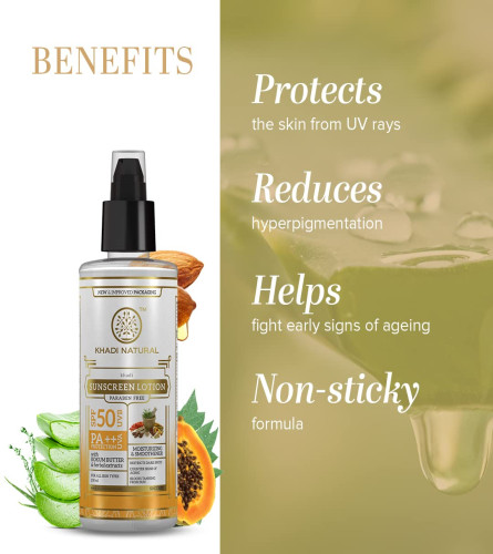 Khadi Natural Sunscreen Lotion with SPF 50 PA++