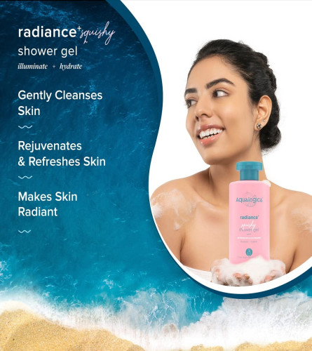 Aqualogica Radiance+ Squishy Shower Gel with Watermelon & Niacinamide for Deeply Cleansed