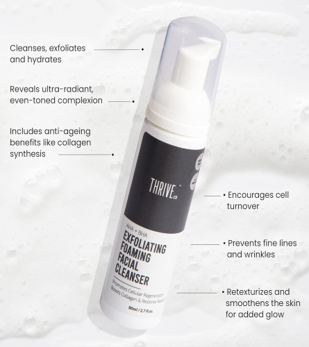 ThriveCo Exfoliating Foaming Face Wash With Aha+Bha