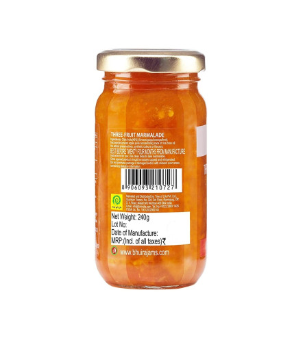 Bhuira|All Natural Jam Three Fruit Marmalade|No Added Sugar|No Added preservatives |No Artifical Color Added( Free Shipping)