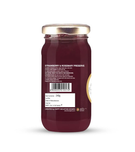 Bhuira|All Natural Jam Strawberry & Rosemary Preserve|No Added preservatives|No Artifical Color Added(Free Shipping)